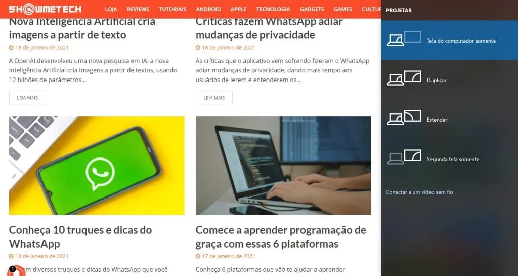 Cómo conectar su computadora portátil a un monitor Opciones de Windows 10 para proyectar la imagen en otra pantalla.