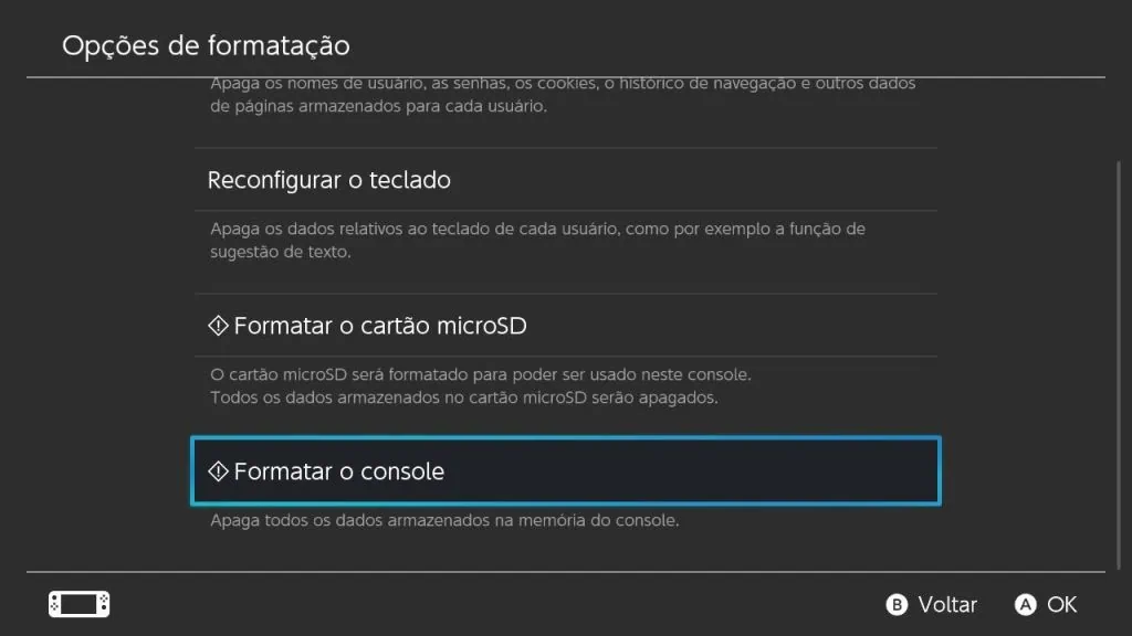 15 Nintendo Switch-Tipps und Tricks, um das Beste aus Videospielen herauszuholen Nintendo Switch-Formatierungsbildschirm