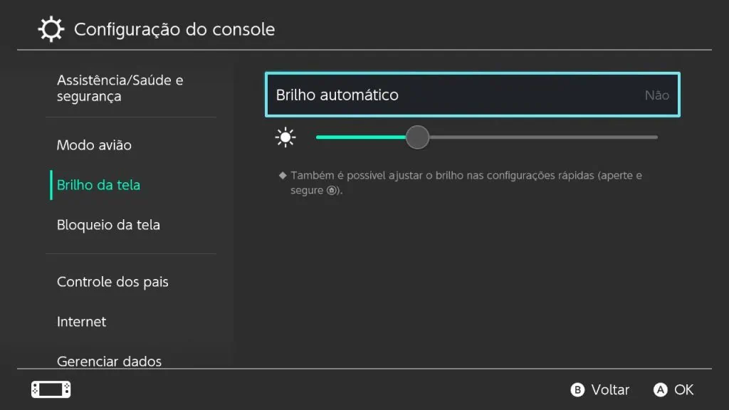15 Nintendo Switch-Tipps und Tricks, um das Beste aus Videospielen herauszuholen Helligkeitseinstellungsbildschirm für Nintendo Switch