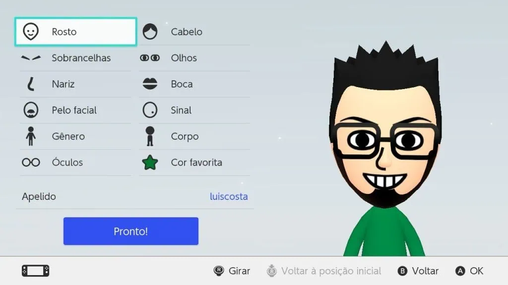 15 Nintendo Switch-Tipps und Tricks, um das Beste aus Videospielen herauszuholen Nintendo Switch Mii-Einstellungsbildschirm