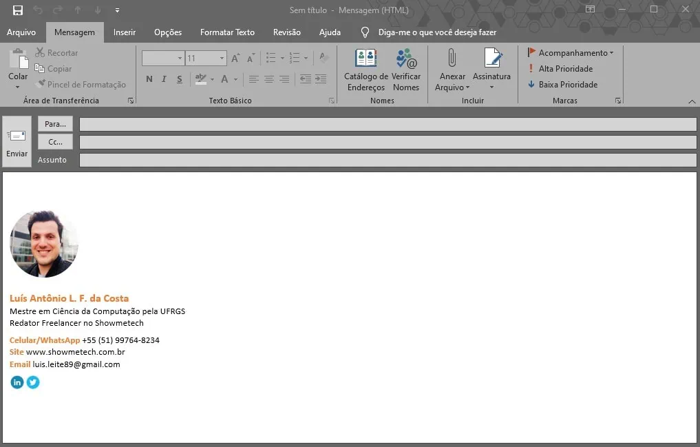 Como usar o outlook, o programa de e-mail da microsoft Criação de novo e-mail