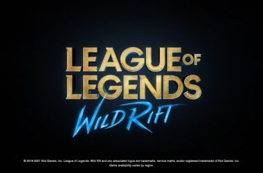 Imagem em preto escrito league of legends: wild rift