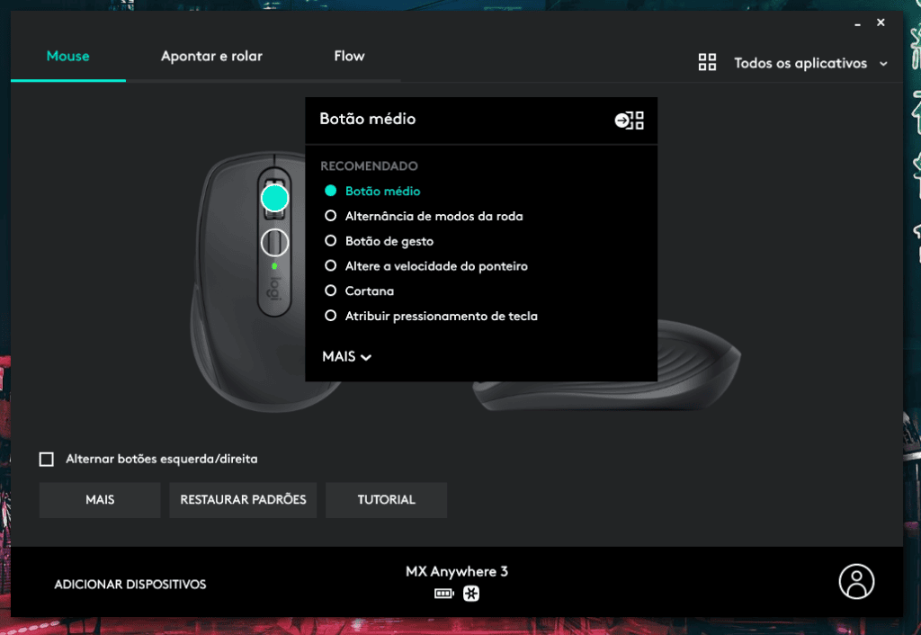 Review: logitech mx anywhere 3, o multifacetado mouse sem fio Lista de atalhos personalizados