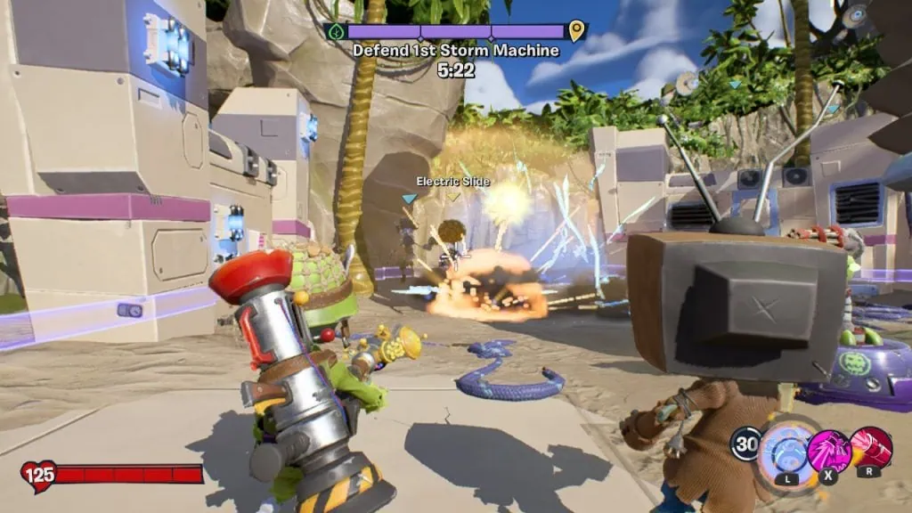 Review: plants vs. Zombies: battle for neighborville, um bom jogo no switch Zumbi mirando explosão no modo online.