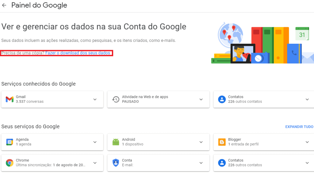 Sehen Sie alles, was Google über Sie weiß Sehen Sie, was Google über Sie weiß: Google-Dashboard