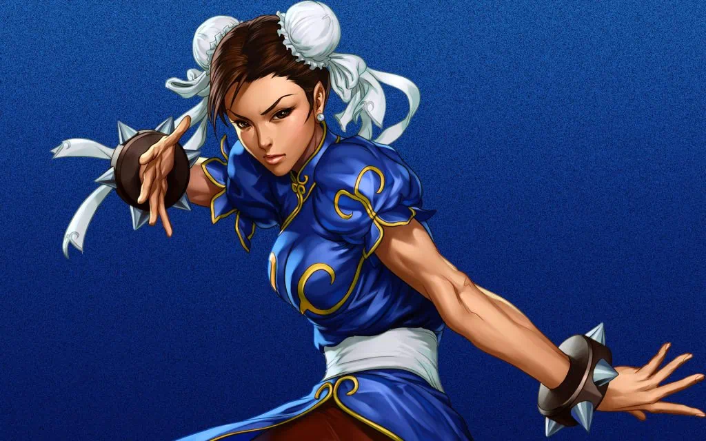 Especial: os 30 anos de street fighter 2 Chun-li faz uma pose do seu estilo de luta favorito.