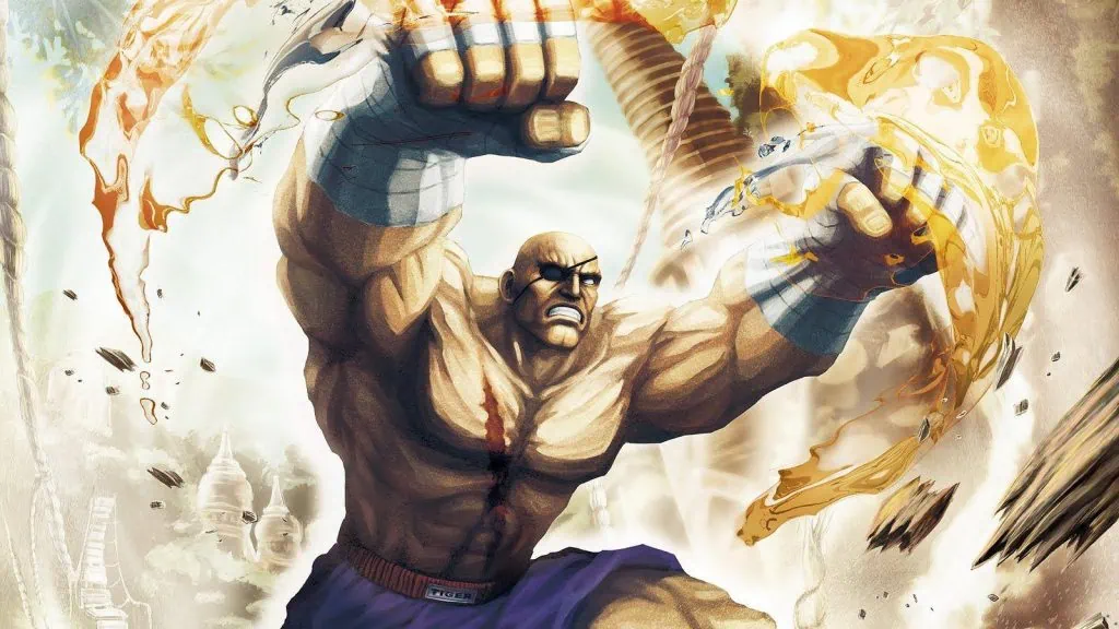 Especial: os 30 anos de street fighter 2 Sagat se prepara para lançar um dos seus golpes.