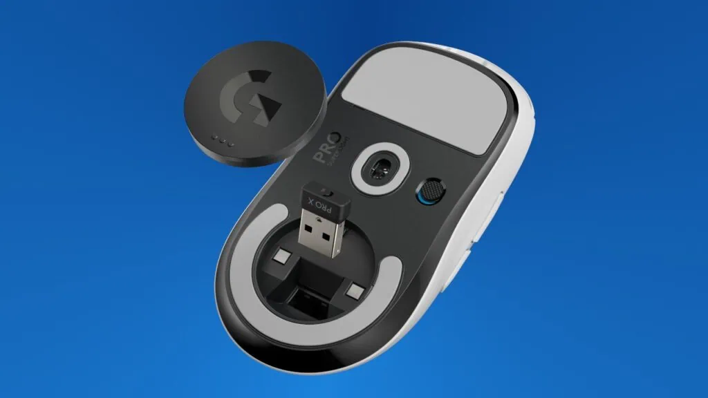 Logitech g lança o pro x superlight, mouse gamer sem fio de apenas 63 gramas Parte inferior do pro x superlight 3
