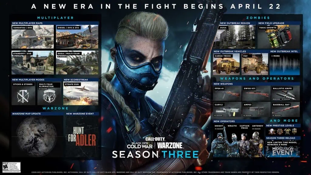 Nova temporada de cod warzone chega em 22 de abril Alguns dos destaques da nova temporada de cod warzone