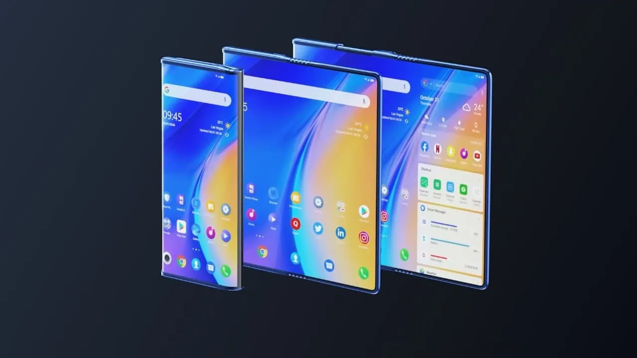 Tcl präsentiert ein falt- und rollbares Handy, das sich in ein Tablet verwandeln lässt