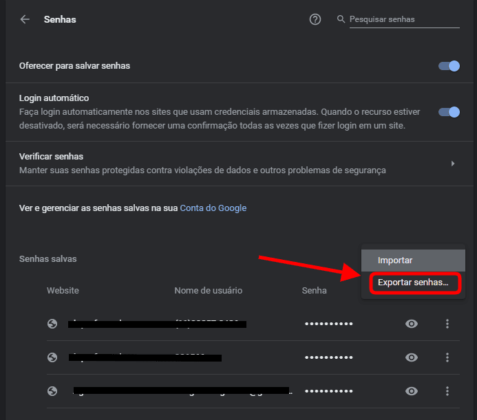 Google Chrome で保存したパスワードを表示およびエクスポートする方法 保存したパスワードをエクスポートする手順 1
