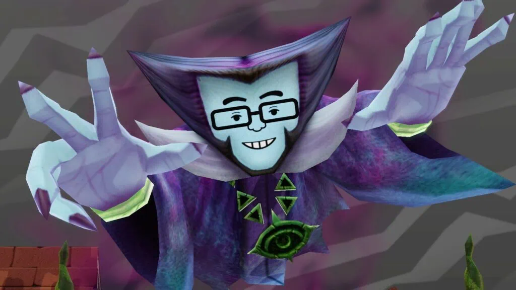 Review: miitopia - süß und leicht komplex Die Szene zeigt den großen Bösewicht des Spiels.