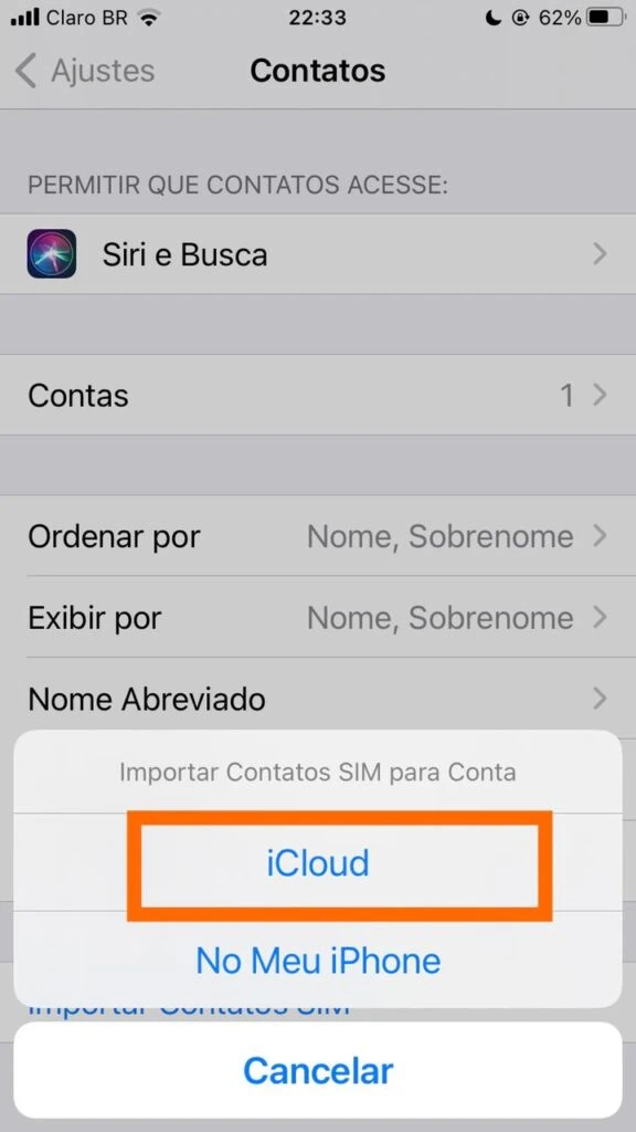 Como transferir contatos do chip sim para o iphone Salvar-contatos-no-icloud