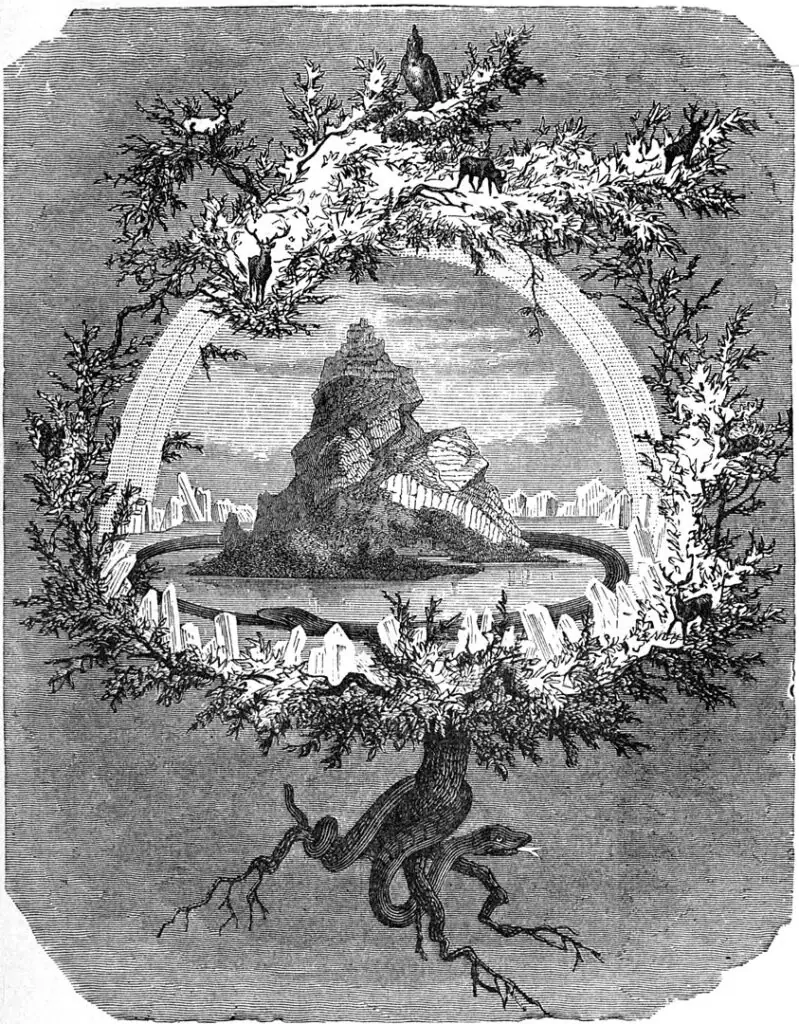 O que esperar de elden ring, jogo do criador de game of thrones Yggdrasil, pelas mãos do artista friedrich wilhelm heine.