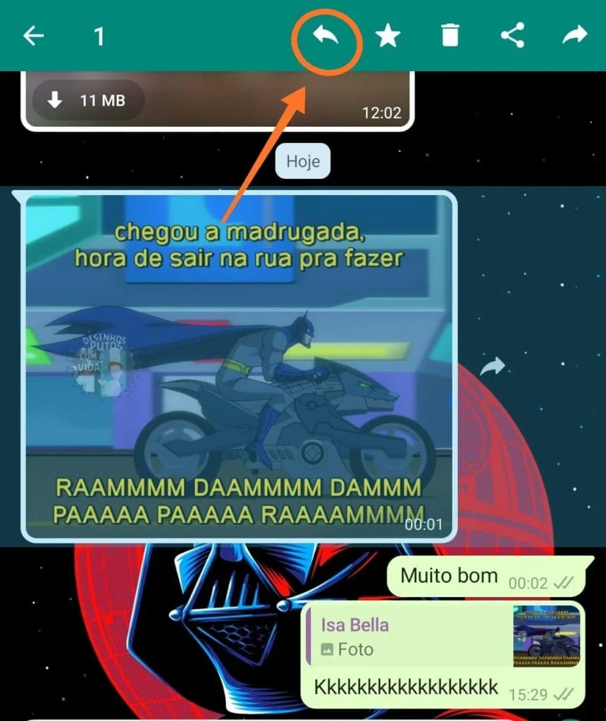 Whatsapp: 15 dicas e truques para usar melhor o app Respondendo diretamente a uma mensagem no whatsapp