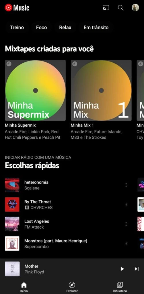 Youtube premium vale à pena? Saiba tudo sobre o serviço Tela inicial do youtube music