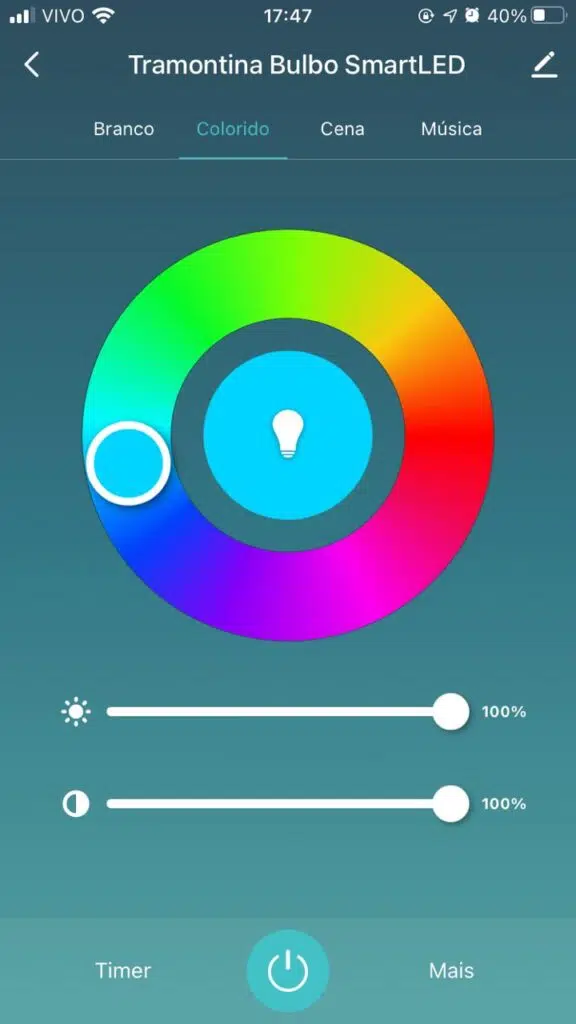 Review: lâmpada de led smart tramontina traz qualidade com preço acessível Aplicativo smartled da tramontina espectro de cores