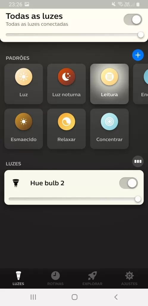 Sensor de movimentos philips hue - app