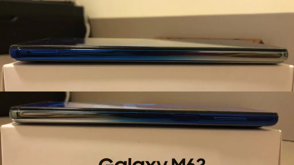Review: galaxy m62 é um ótimo intermediário com bateria gigantesca Laterais do samsung galaxy m62