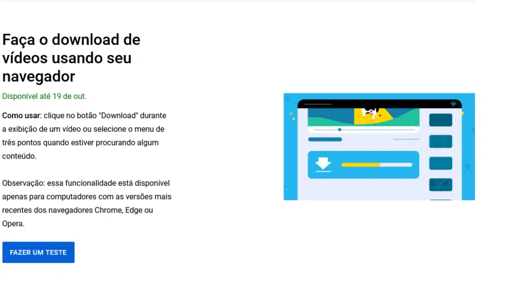 Download de vídeos do youtube chega a usuários premium, veja como Habilite a nova função na página de recursos experimentais
