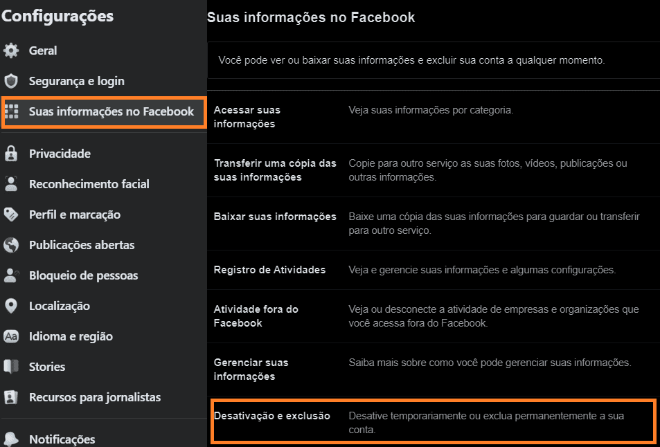 Como excluir o facebook de forma definitiva Passo a passo de como excluir a conta do facebook pelo computador