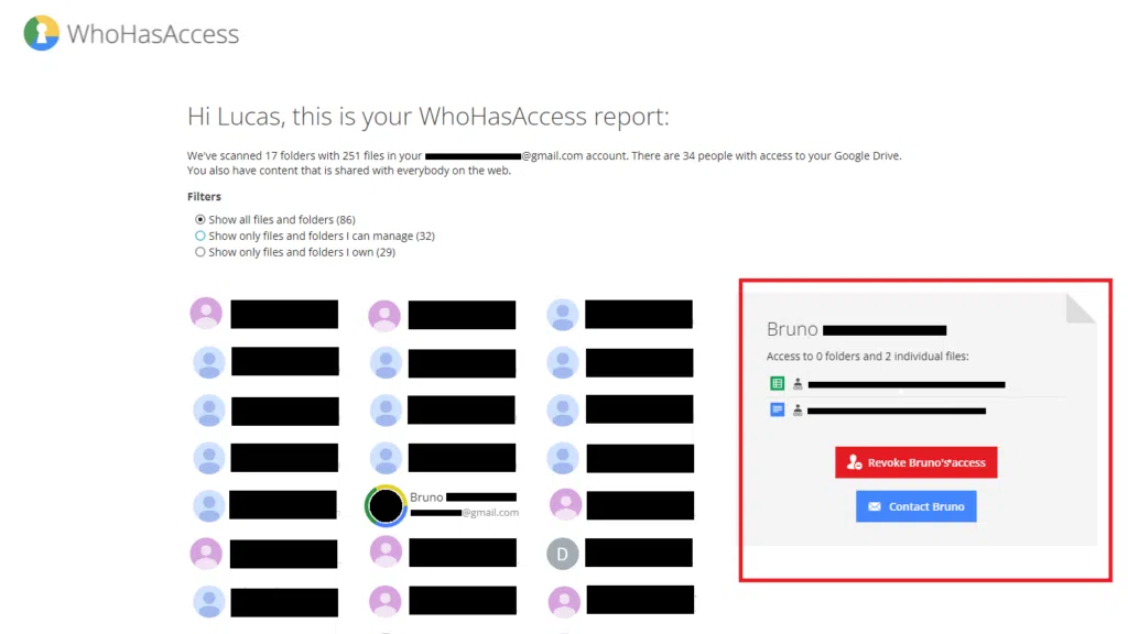 Como remover acessos e usuários antigos do google drive (whohasaccess) Como remover acessos e usuários antigos do google drive (whohasaccess). Whohasaccess é uma ferramenta bem simples que pode ajudar os usuários do google drive a gerenciar seus documentos compartilhados