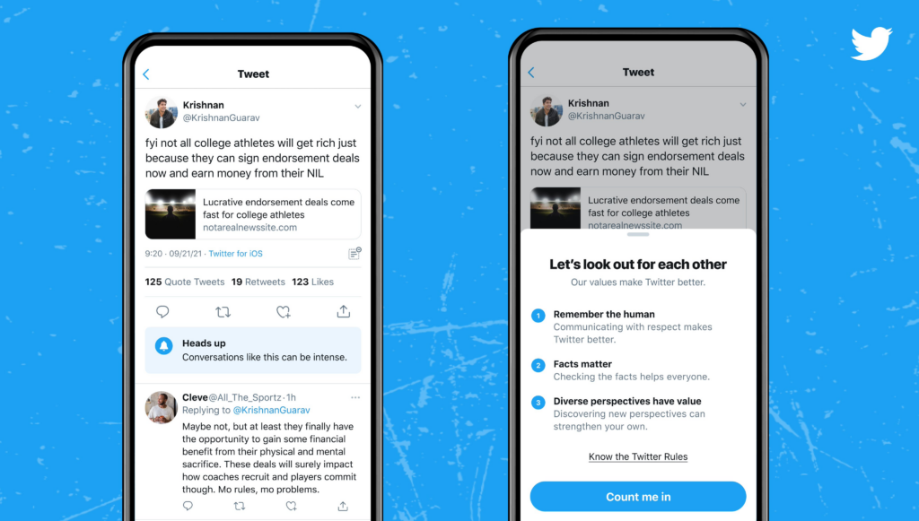 Twitter lança aviso para conversas polêmicas na plataforma
