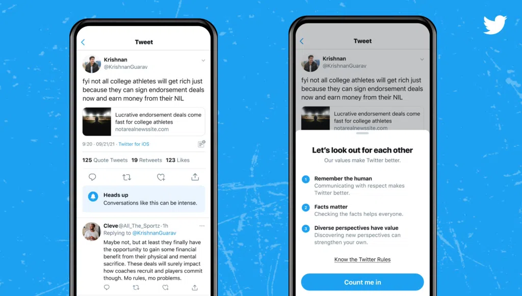 Twitter lança aviso para conversas polêmicas na plataforma Twitter lança aviso para conversas polêmicas na plataforma