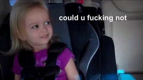 Por trás do meme: menina chloe e o olhar reprovador Menina chloe