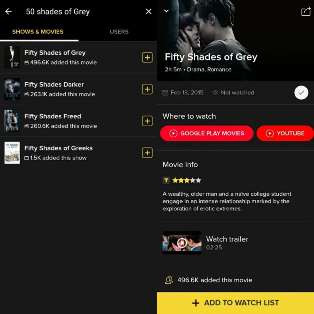Saiba como usar o tv time para registrar tudo que você assiste Processo de adicionar filme no tv time