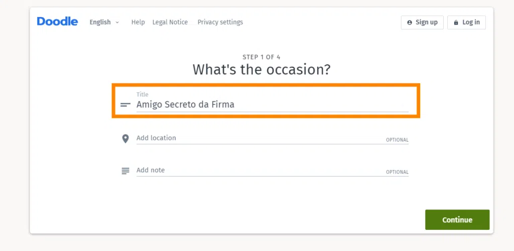 Como votar em datas de festas, reuniões e eventos com o doodle Passo 2 — como votar em datas para um evento no doodle?