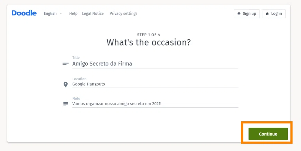 Como votar em datas de festas, reuniões e eventos com o doodle Passo 5 — como organizar um evento no doodle?
