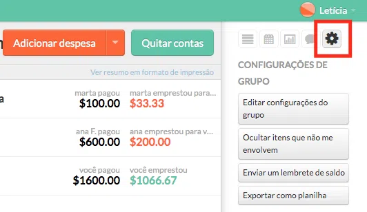 Como usar o splitwise para dividir contas em grupo Configurações para exportar as despesas para planilhas