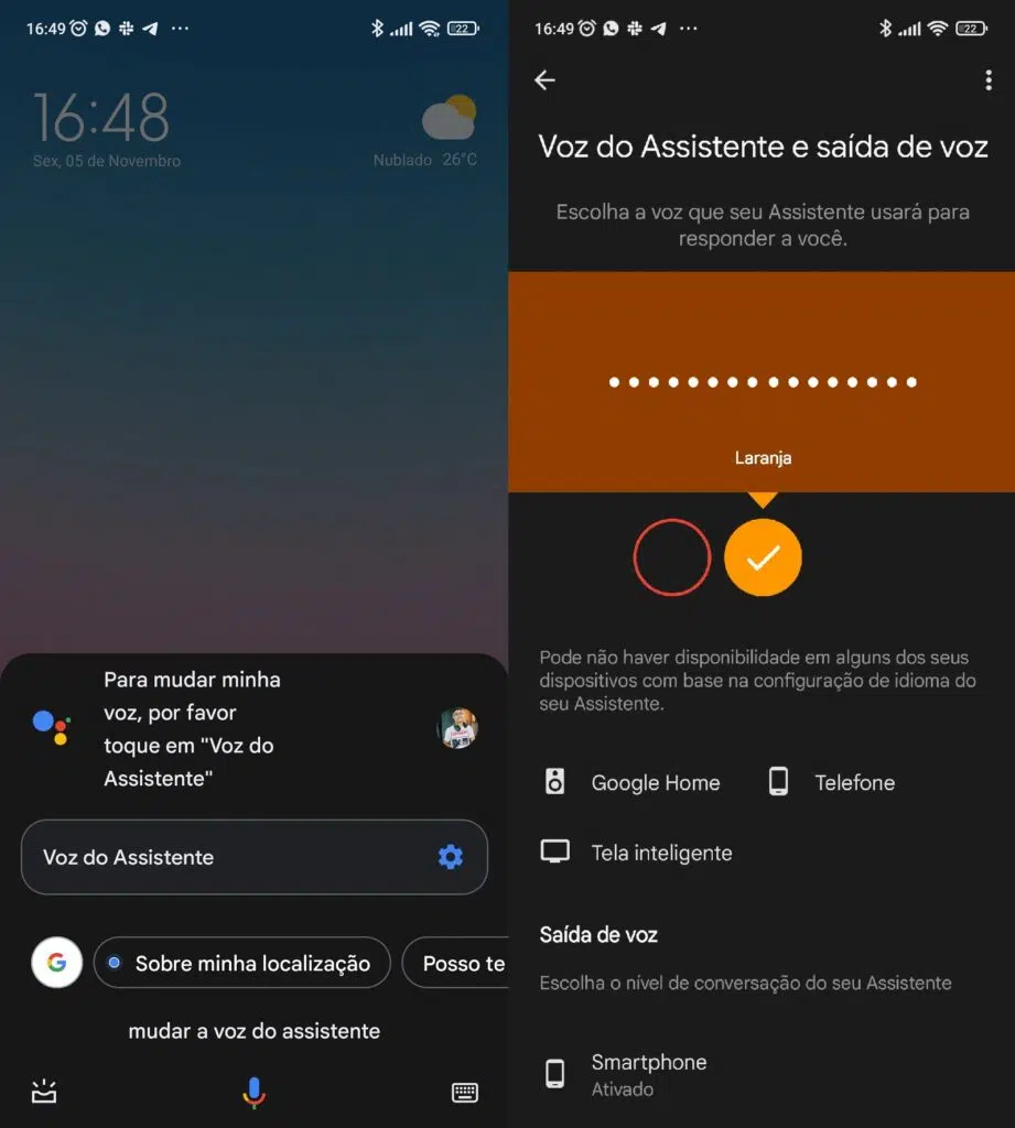 Veja como mudar a voz do google assistente Veja como mudar a voz do google assistente. Novidade foi implementada pelo google nesta sexta-feira (5). Agora, google assistente possui vozes masculina e feminina em português