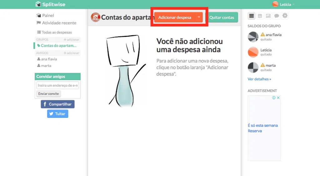 Como usar o splitwise para dividir contas em grupo Para começar a usar o splitwise, adicione as despesas