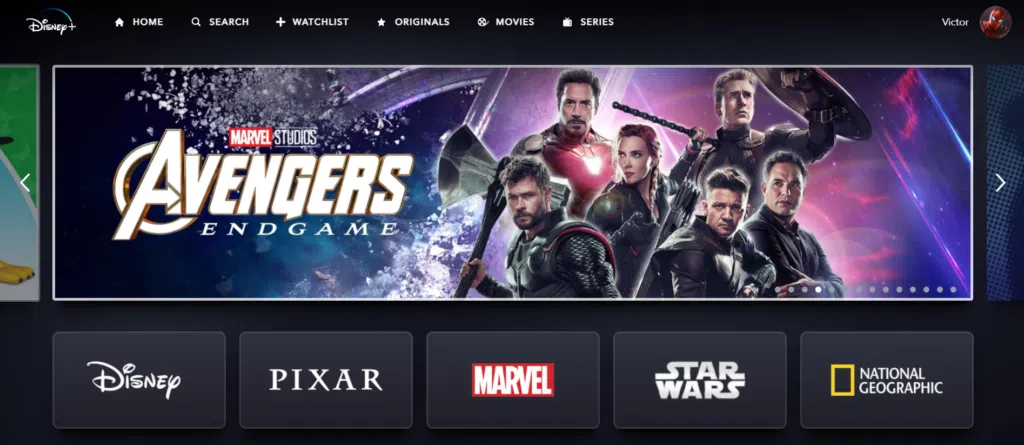 Imax no disney+: filmes da marvel terão aspecto de tela especial Captura de tela do serviço disney+