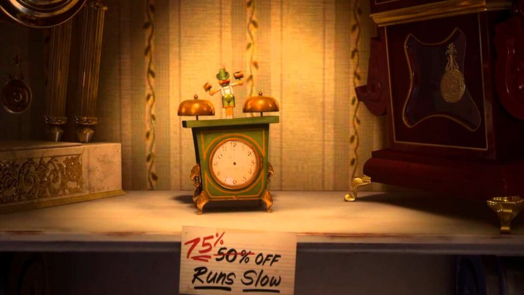 Imagem do relógio protagonista da animação