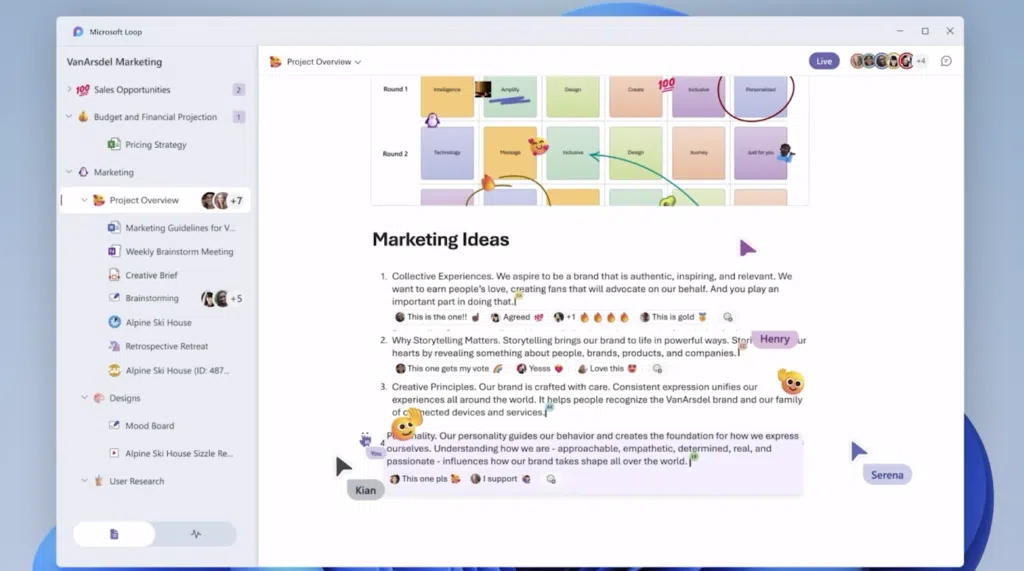 Microsoft loop traz novas soluções para trabalho híbrido Microsoft loop workplaces