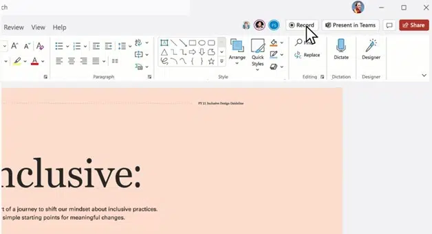 Microsoft loop traz novas soluções para trabalho híbrido Gravador power point