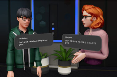 Pessoas conversando dentro do microsoft mesh