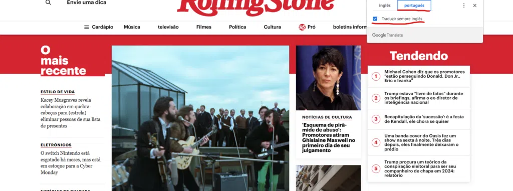 Google tradutor é bom? Veja como funciona o serviço de tradução Página traduzida pela extensão do google tradutor para o chrome