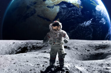 Representação de homem na lua