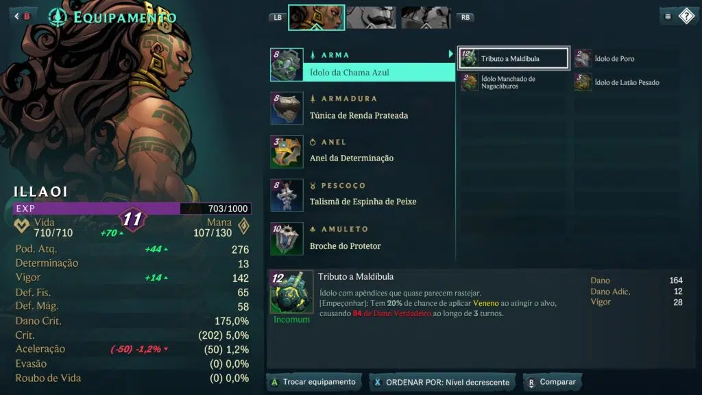 Review: ruined king continua a saga de viego e a ruína Sessão de equipamentos. Reprodução: lucas gomes/ruined king