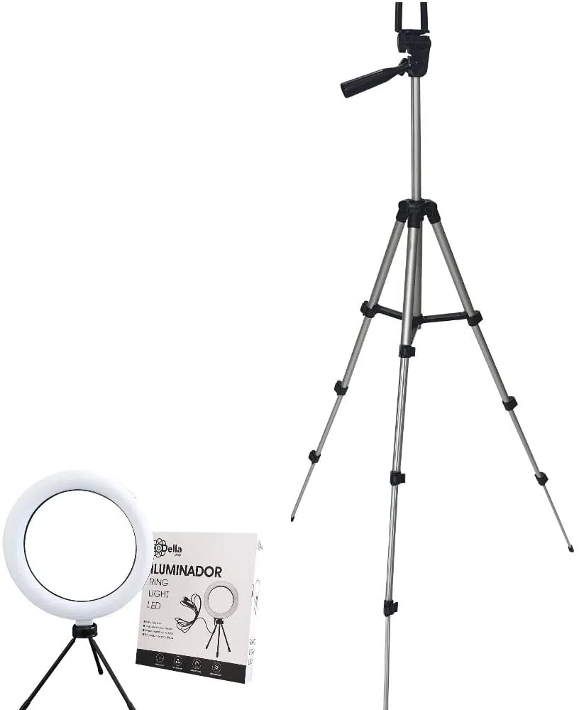 27 ideias de presentes geek e tech para o natal Ring light com tripé como presentes tech para o natal. Reprodução: amazon.