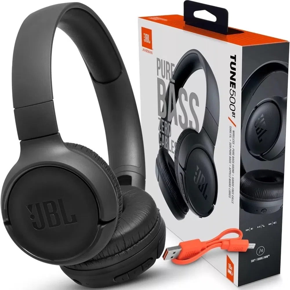27 ideias de presentes geek e tech para o natal Headphone jbl tune 500bt como sugestão de presentes para o natal. Reprodução: lojas americanas.
