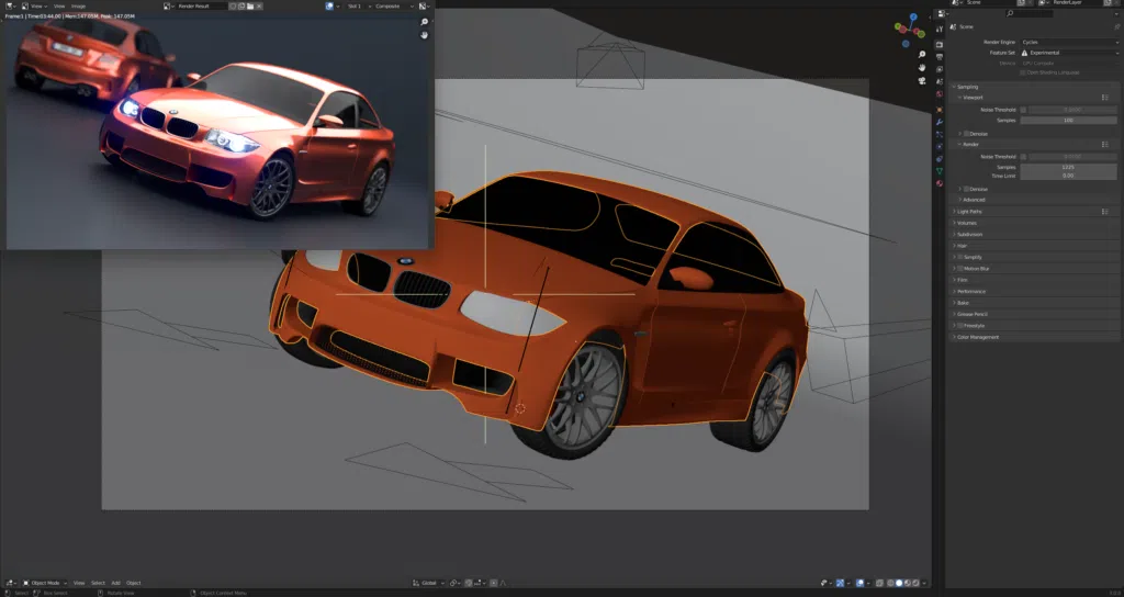 Review: alienware m15, um caro notebook gamer com ressalvas Renderização no blender (imagem/felipe vidal)