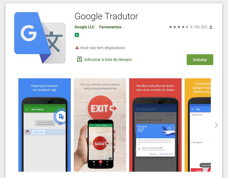 Google tradutor para android