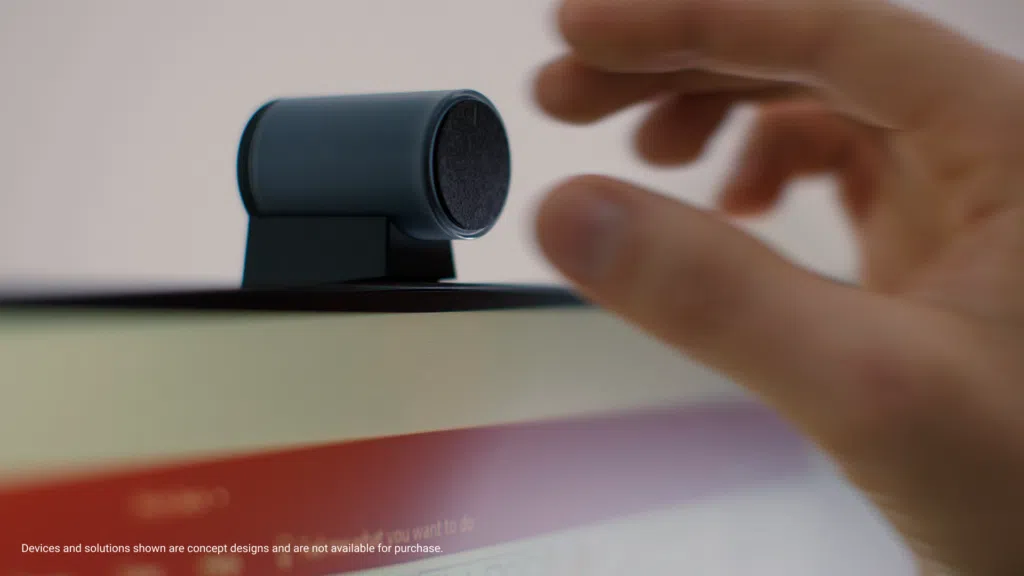 Dell exibe webcam sem fio e tablet para anotações Concept pari, nova webcam sem fio da dell