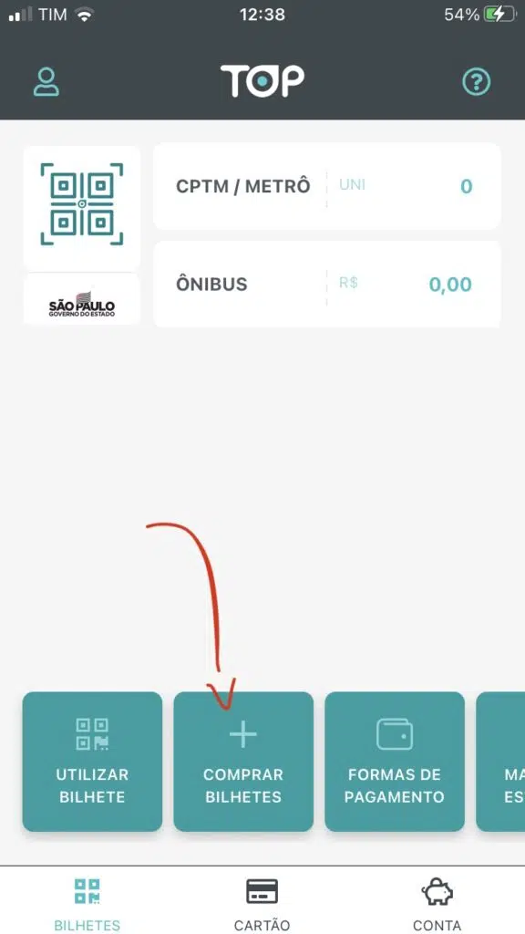 App top: como usar o bilhete qr code do metrô de sp Compre os bilhetes únicos