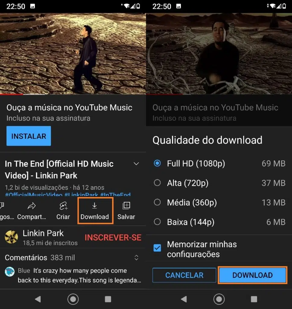 Como baixar vídeo (ou música) do youtube sem app Youtube premium